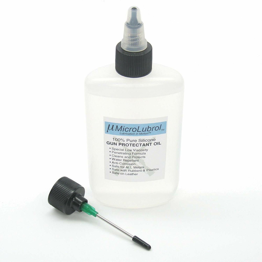 MICROLUBROL Gun Protectant Oil 100% Pure Silicone Oil SAFE for ALL METALS 4 oz