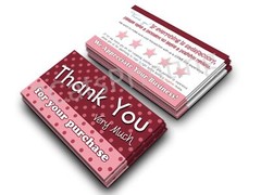 for eBay Seller Thank You For Your Purchase Cards Notes Pink Set 50 250 500 1000