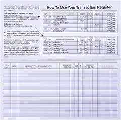 24 PCS Check Registers for Personal Checkbook, Easy to Read Checkbook Register