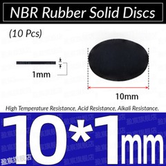 NBR Rubber Solid Discs Flat Round Pad Sealing Non-Slip Cushioning 1mm-10mm Thick