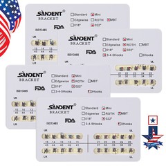 Dental Orthodontic Bracket Metal Brace MINI Standard Roth MBT 022 345 With Hooks