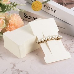 200Pcs Hair Clip Display Cards Paper Cardboard Hair Bow Holder White
