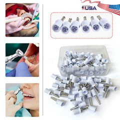 100pcs Dental Tooth Prophy Polishing Cups Latch Type Rubber Polish Polisher US