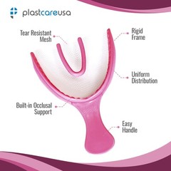 30 Count Pink Dental Bite Trays for Accurate Impressions by PlastCare USA