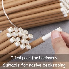 Mason Bee Nesting Tube Refill Kit 6″ Replacement Paper & Cardboard Tubes 60 Sets