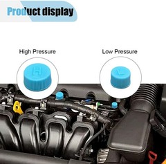 Luxury Leakproof A/C Valve Core Caps – R134a System, 2PCS for Passenger Cars