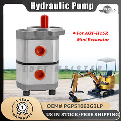 NEW For AGT-H15R Mini Excavators Hydraulic Pump Double Acting Single Section US