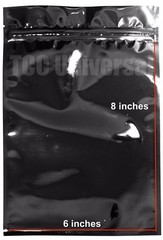 6×8″ Black Smell Proof Zip Lock Bags Sealable Mylar Food Herb Jewelry 25 or 100