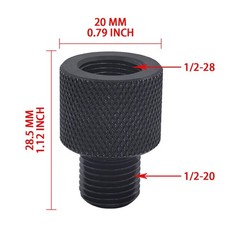 Female 1/2-28 UNEF F To 1/2-20 UNF Male Accessories Threaded Adapter
