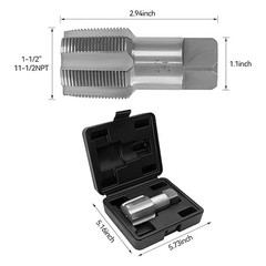 HFS(R) 1-1/2″ NPT Pipe Tap，Carbon Steel Pipe Threading Tools Industrial/Plumbing