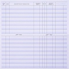 24 PCS Check Registers for Personal Checkbook, Easy to Read Checkbook Register