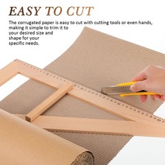 Corrugated Cardboard Roll 12×197 Inch Single Face Craft Paper Packing Wrap