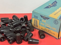 100-PK Black Medium Wire Connectors Screw-On Twist Nuts 12 14 NEW Eagle 44
