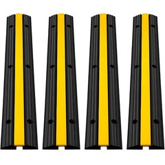 VEVOR 4PCS 1 Channel Speed Bumps Wire Hose 22000lbs Cable Protector Ramp