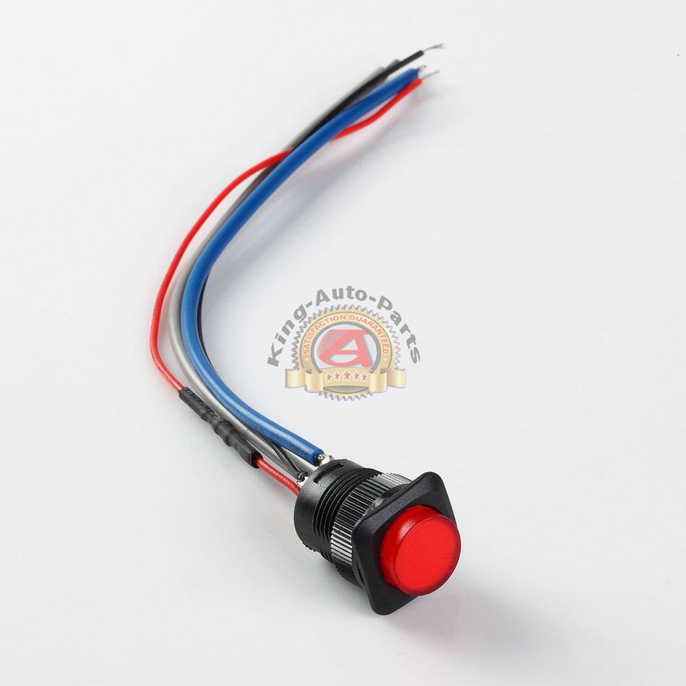 Illuminated Momentary Push button – Red On/Off Switch Free Shipping