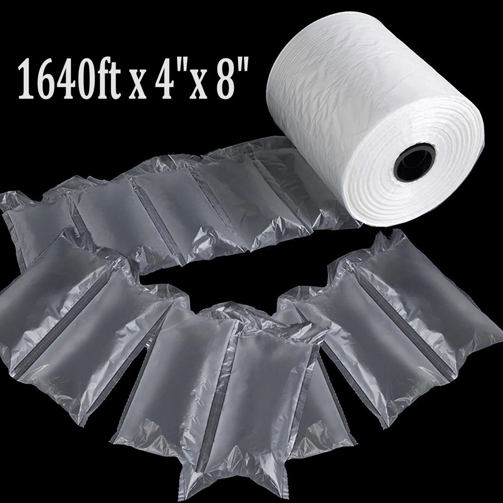 1640ft x 4″ x 8″ Air Cushion Machine Film Bubble Pillow Packaging Filling Bags