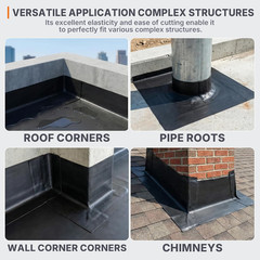 50 Mil EPDM Rubber Roofing Materials, Self-Adhesive Waterproofing Membrane for R