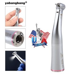 NSK Ti-MAX X95L Style Dental 1:5 LED Fiber Optic Contra Angle Handpiece Red Ring