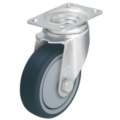 GRAINGER APPROVED L-PATH 100KF-12 Plate Caster,Swivel,Polyurethane,5 1/8″H 21HJ6