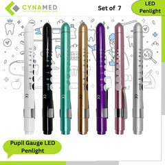 Cynamed Pen Light with Pupil Gauge LED Penlight for Nurses Doctors and Students