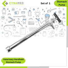 Cynamed Veterinary Handheld Stomach Pump Stainless Steel 15.5 Inches