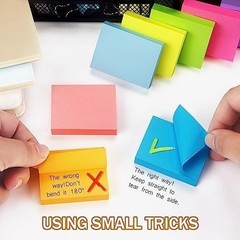 Vibrant Self-Stick Notes 1.5×2 Inch – 8 Pads of 100 Sheets for Creative Planning