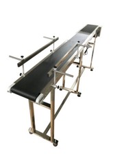 New Foldable Electric Conveyor PVC Belt 110V Size 82.6”x7.87” w/ 2 Guardrails