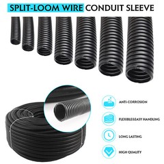 Split Cable Management Wire Loom Tubing for Electrical Wire Cover 3&25 Feet Lot