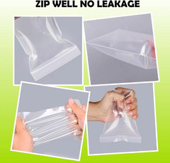 GRIP SEAL BAGS CLEAR SELF RESEALABLE POLYTHENE POLY PLASTIC ZIP LOCK ALL SIZES