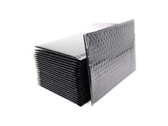 BLACK METALLIC BUBBLE MAILERS SHIPPING MAILING PADDED BAGS ENVELOPES GLAMOUR
