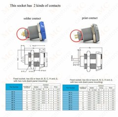 1P 2 3 4 5 6 8 9 10 14pin PAG/PKG Medical Connector