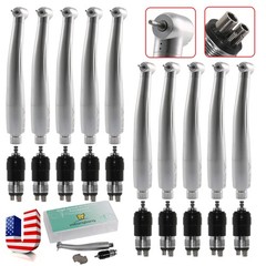 10*NSK Style Dental High Speed Handpiece Push Button 4 Hole Quick Coupler YBNK4