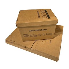 6 – Pack 15x12x10 Small Standard File Storage Moving Box with Lid Letter Handles