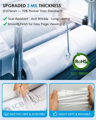 Heavy Duty Sheet Protectors 8.5 X 11 Inch, 3 Mil Thick Clear Page Protector for