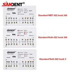 Dental Orthodontic Braces Brackets Mini Roth.022 Hook345/Arch Wire Nature CE