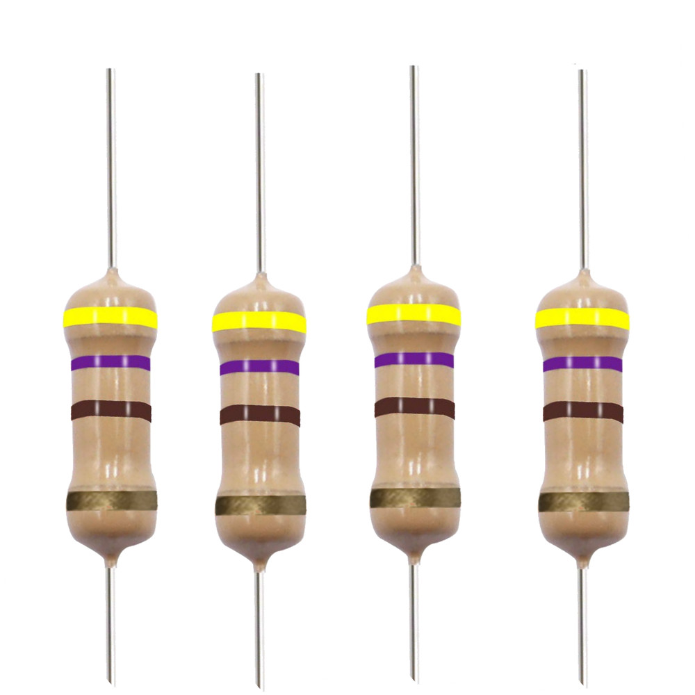 10 Pack~100PACK 470 Ohm Ω 5% Tolerance 1/2W 0.5 Watt Carbon Film Resistor