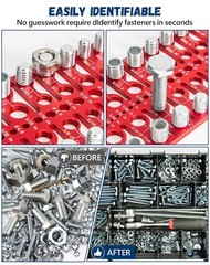 Thread Checker Gauge 57pc Bolt Nut Identifier Metric SAE Drill Size Tool Gauge