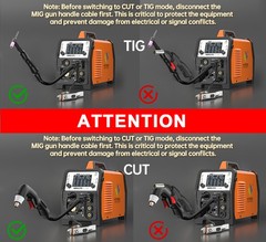 HITBOX 6in1 200A Aluminum Gas Gasless MIG TIG Stick Plasma Cutter Welder+Helmet