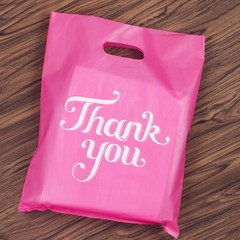 100 Pcs Pink 12×15″ Thank You Bags, Shopping Bags 1 count (Pack of 100),