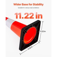 VEVOR 5 PCS Safety Cones Traffic Cones 18″ Orange Reflective Collars Road Cones
