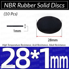NBR Rubber Solid Discs Flat Round Pad Sealing Non-Slip Cushioning 1mm-10mm Thick