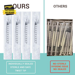 20 Pack 1Ml Luer Lock Syringes without Needle, 1 Ml Cc Disposable Syringe Indivi