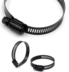 4pcs 4 Inch Stainless Steel Adjustable 78-102mm Size Range Worm Gear Hose Clamp,