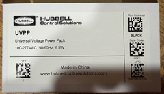 Hubbell UVPP Universal Voltage Power Pack, 100-277VAC, 50/60Hz, 6.5W