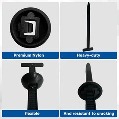100 PCS Nylon Universal Cable Tie Buckle，Heavy Duty Self-Locking Zip Ties Holder
