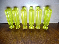 6 Amber/Yellow Blank Screwdriver File Pick Awl Handles 3″ DIY Tool Grips MI USA