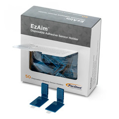 Pac-Dent 131116 EzAim Adhesive Dental X-Ray Sensor Holder Anterior Blue 50/Pk