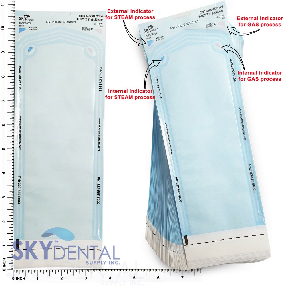 Sterilization Pouches- 3.5 ” x 10 ” Dental Medical Self Seal Pouch Bag 200 Bags