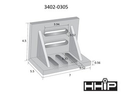 Precision Slotted Angle Plate 7″ x 5-1/2″ x 4-1/2″ in High Tensile Cast Iron