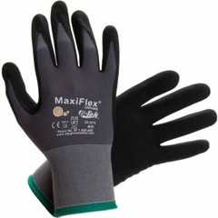 6 PR. PIP 34-874 MaxiFlex Micro Foam Nitrile Grip Coated PROTECTIVE WORK GLOVES